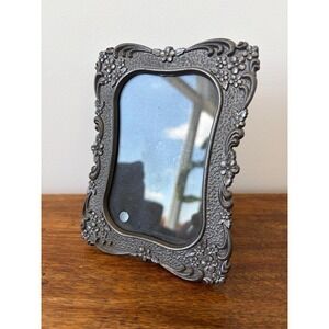 Vintage‎ Ornate Pewter Floral Picture Frame